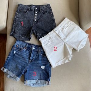 Gap Denim Shorts (3 pair bundle) Size 24/25